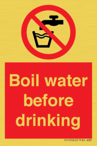 Boil water before drinking